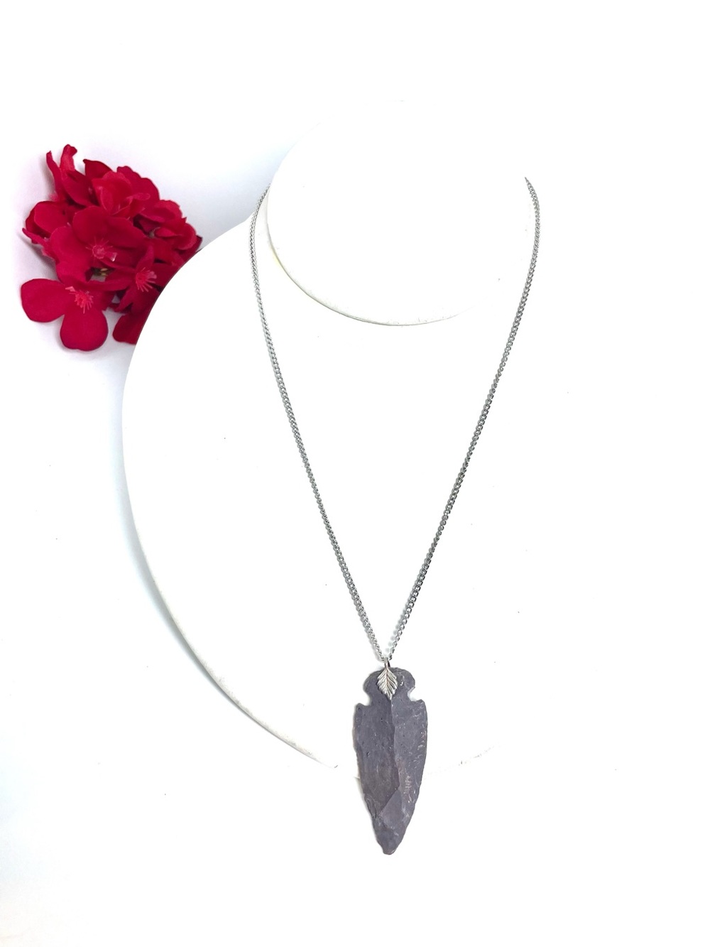 Stone Arrowhead Necklace